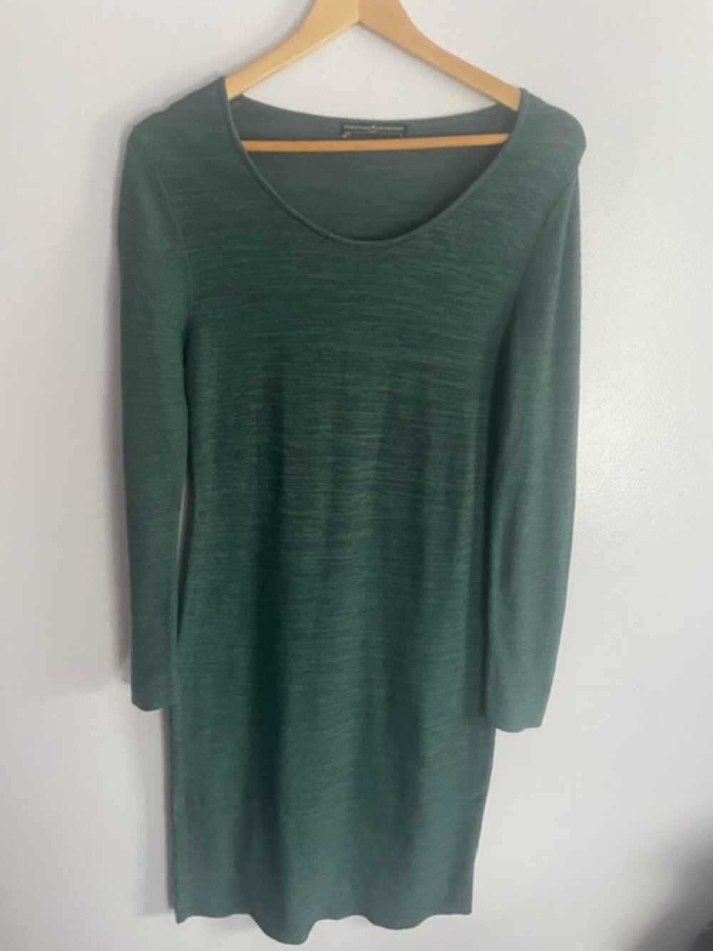 Pima Cotton, Peruvian Connection- knit dress, green, Size M